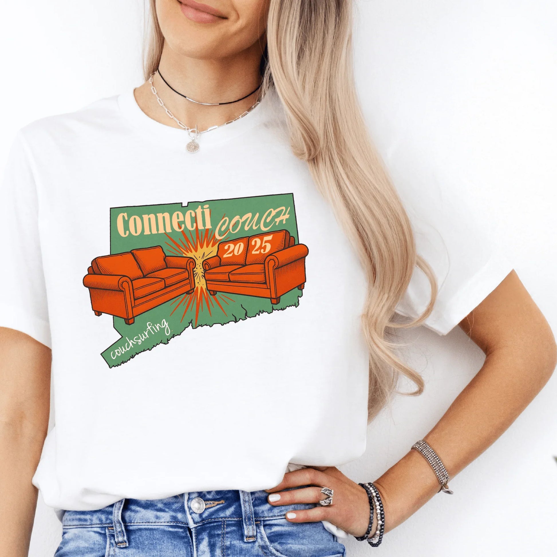 Connecticouch 2025 Shirt – Couchsurfing Connecticut Event Tee - Zazations