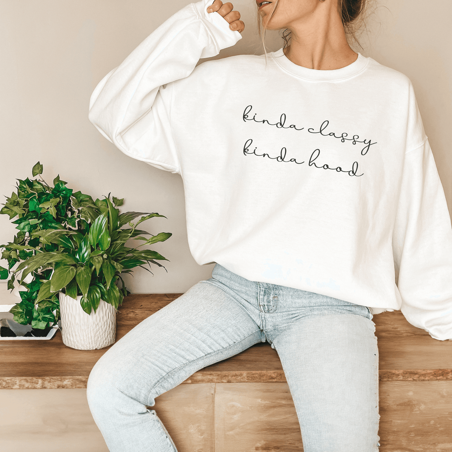 Kinda Classy Kinda Hood Hoodie – Funny Cozy Graphic Sweatshirt
