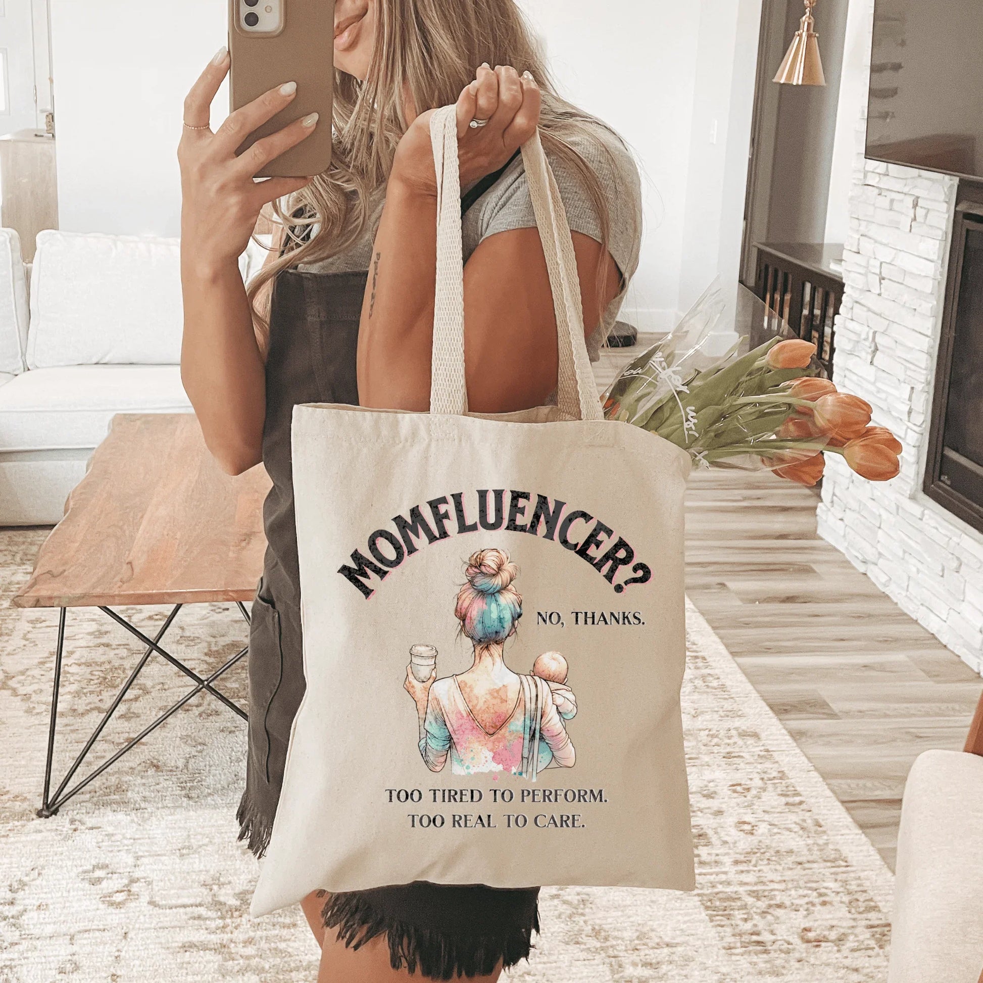 Momfluencer? No Thanks Tote Bag – For the Realest Moms - Zazations