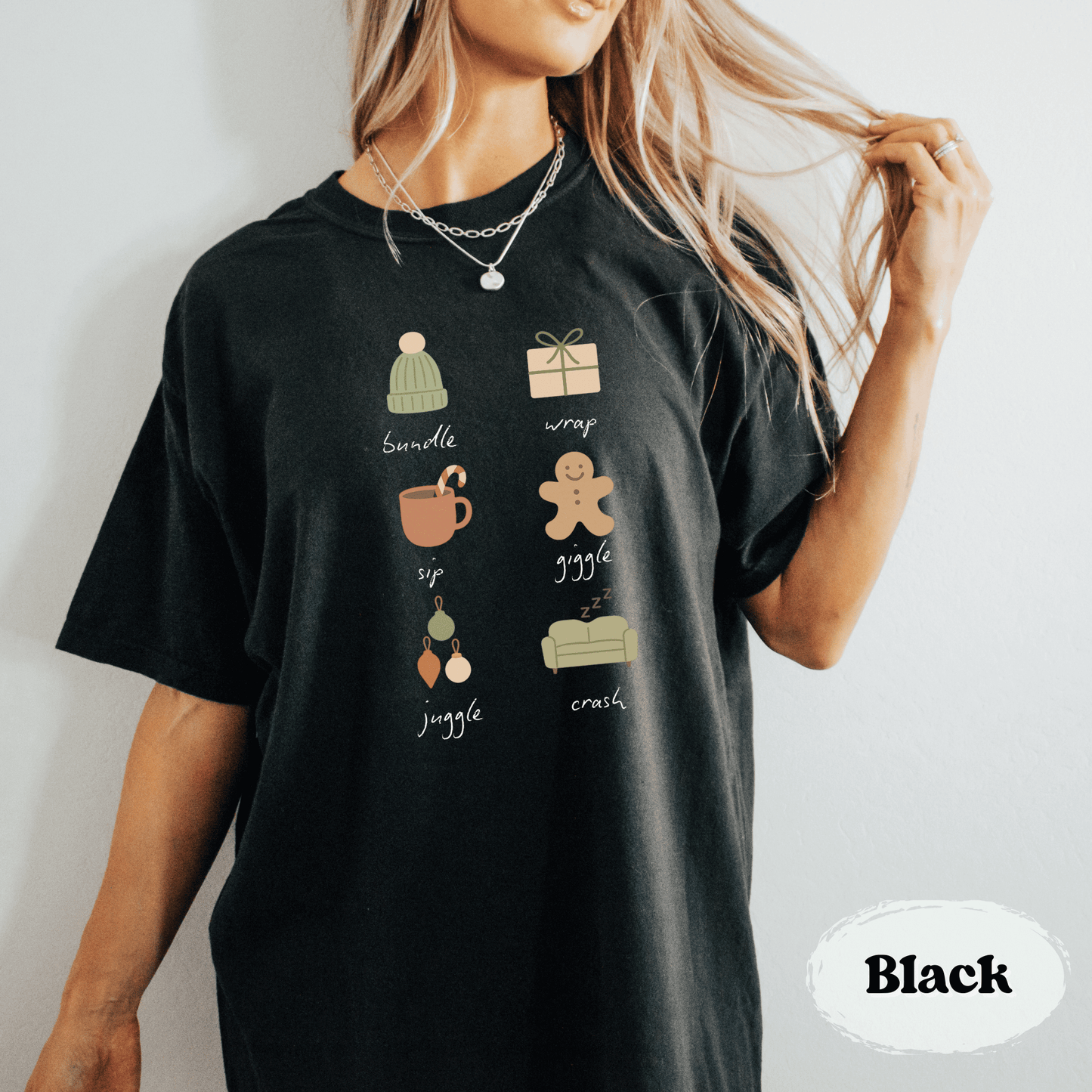 Christmas Holiday Graphic Tee – Comfort Colors Shirt for Women