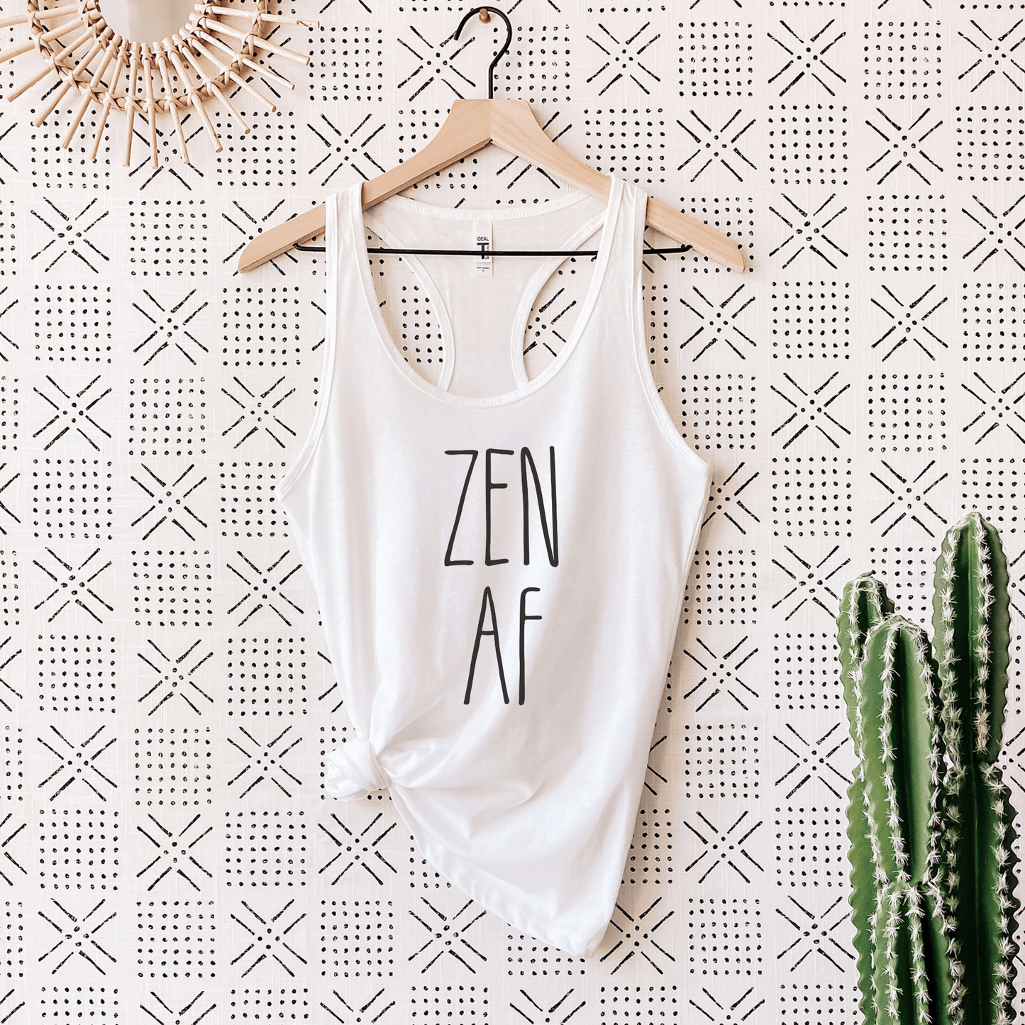 Zen AF Tank Top – Funny Yoga Workout Shirt for Mindful Women