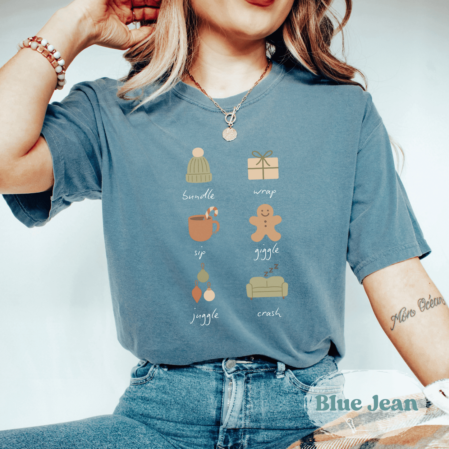 Christmas Holiday Graphic Tee – Comfort Colors Shirt for Women