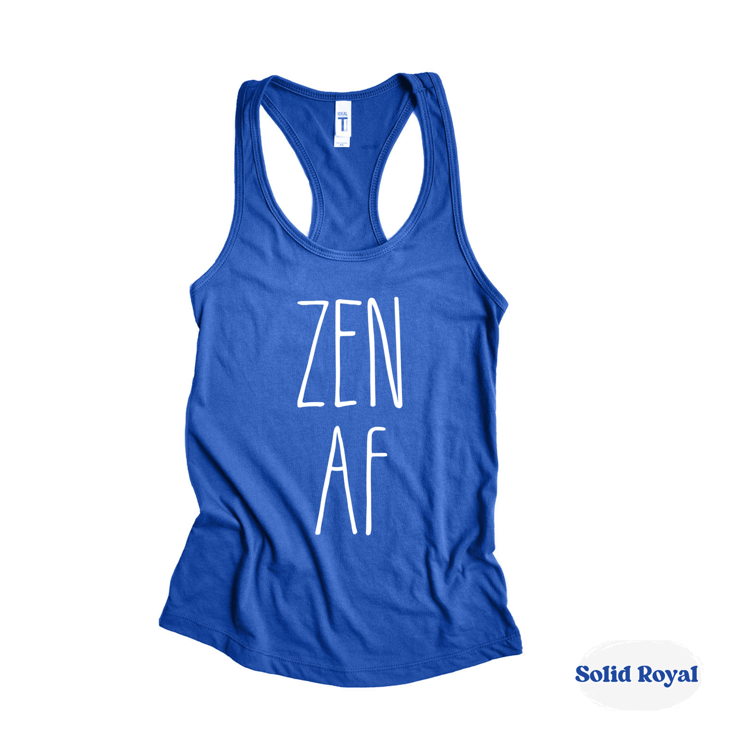 Zen AF Tank Top – Funny Yoga Workout Shirt for Mindful Women