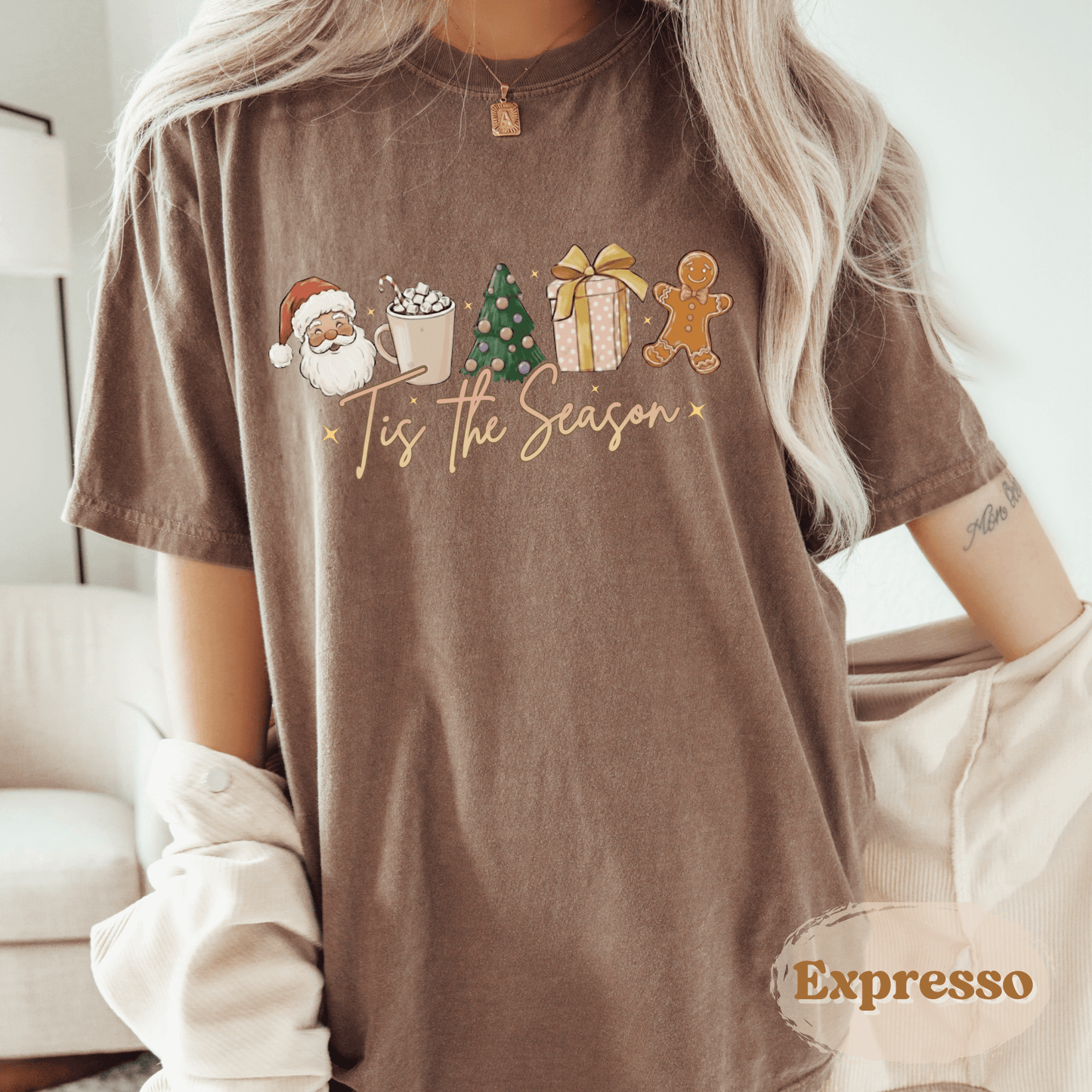 Tis the Season Christmas Shirt – Comfort Colors Holiday Graphic Tee