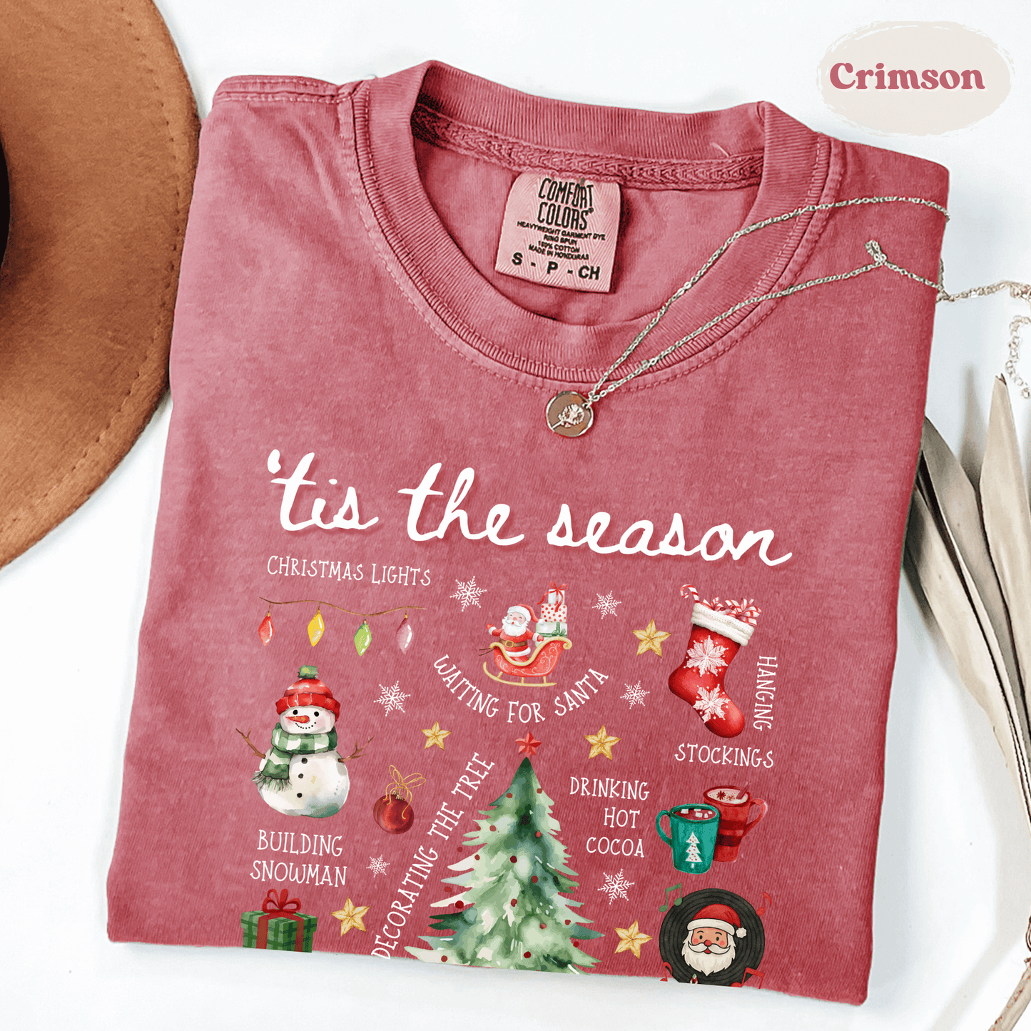 Tis the Season Holiday Activities Shirt – Comfort Colors Christmas Tee
