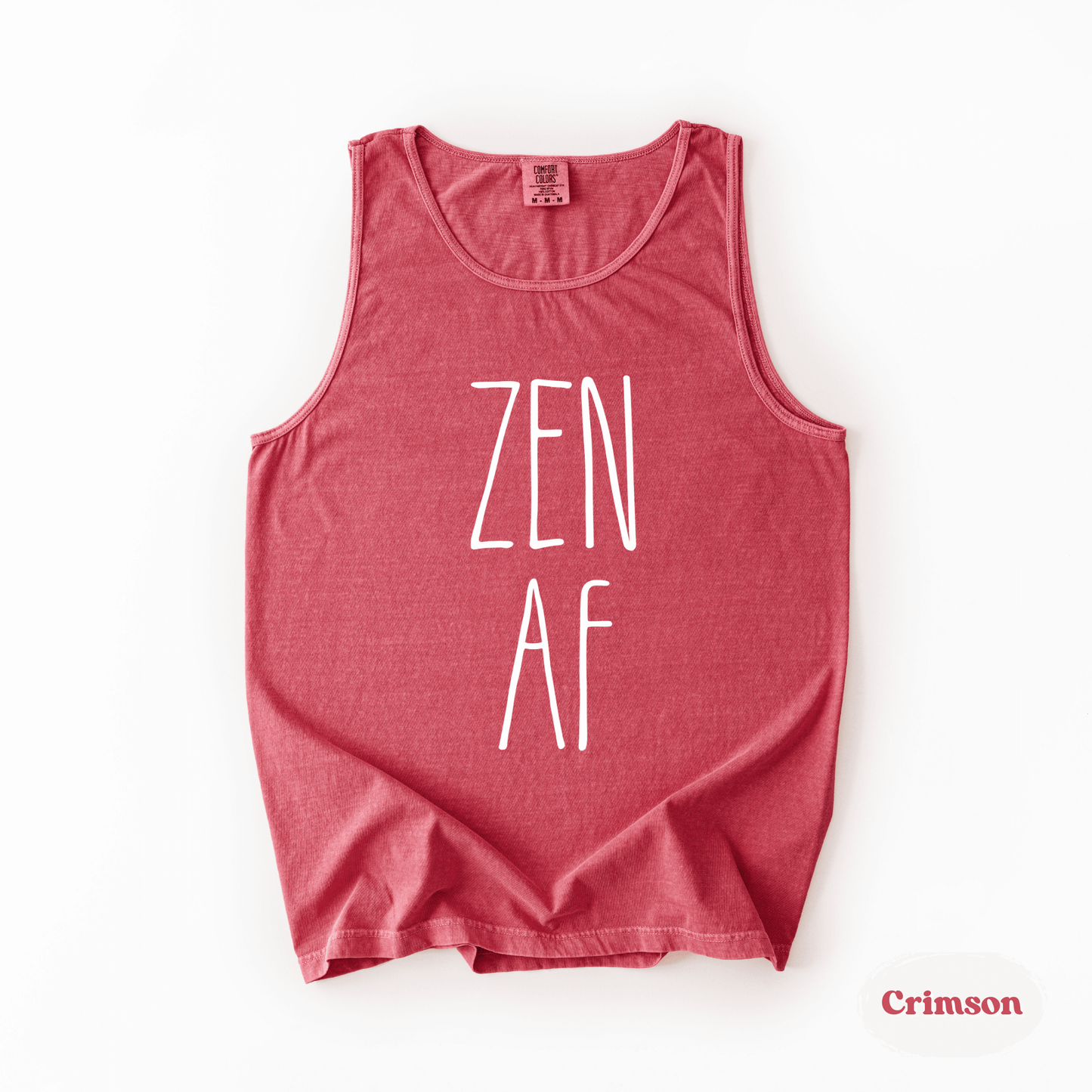 Zen AF Tank Top – Funny Yoga Workout Shirt for Mindful Women