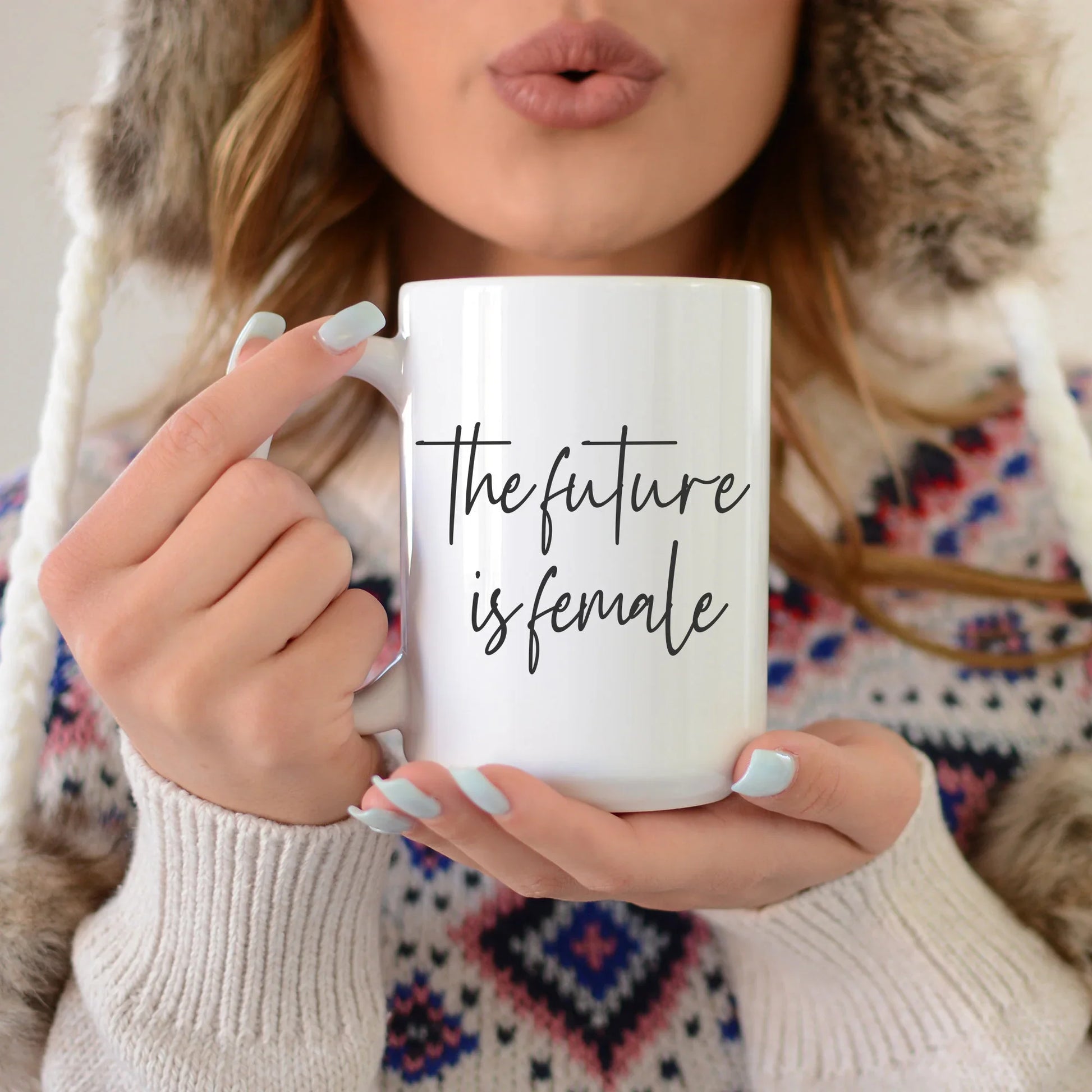 The Future Is Female – Feminist Girl Power Coffee Mug - Zazations