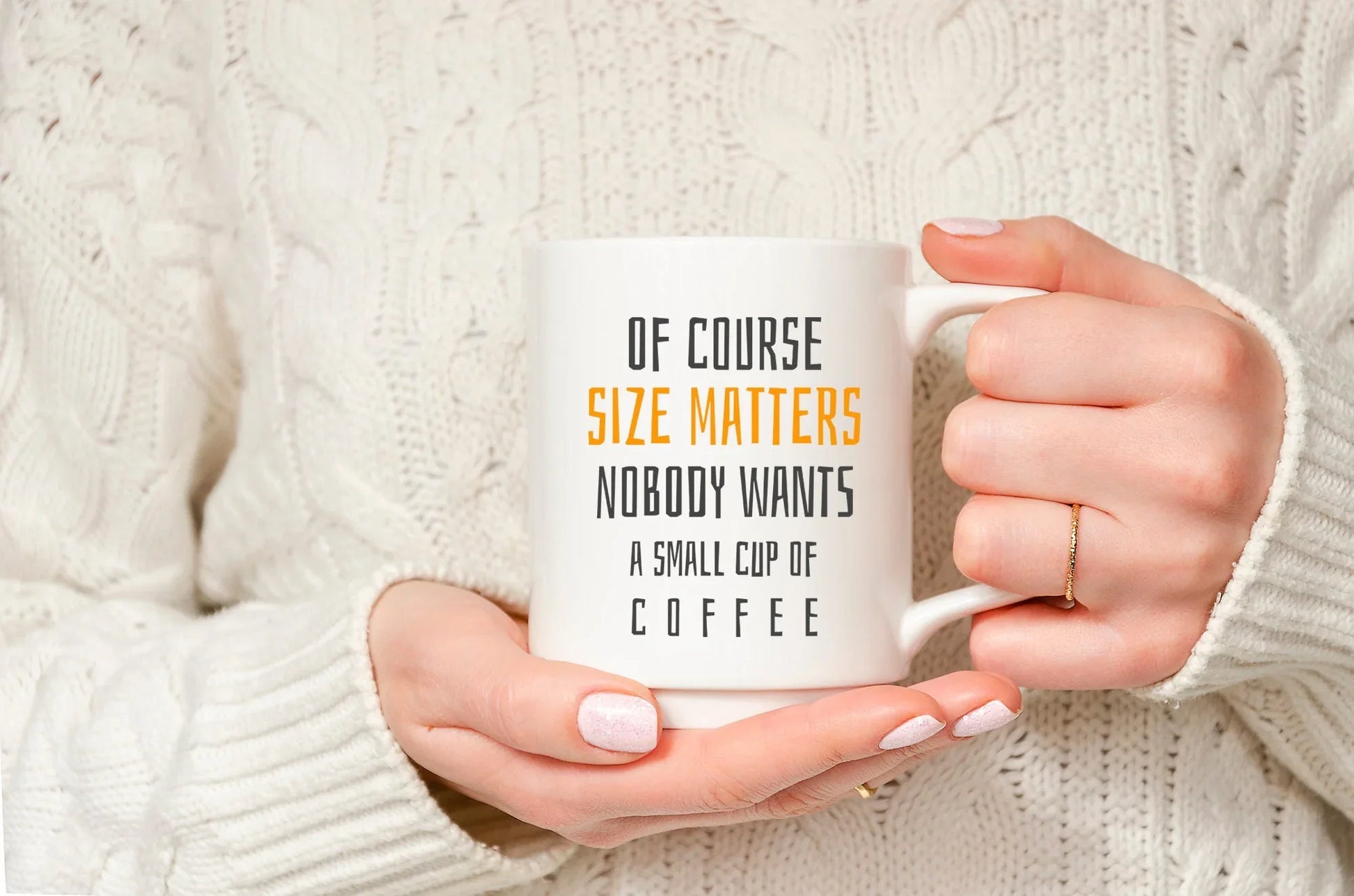 Of Course Size Matters – Funny Ceramic Coffee Mug Gift for Adults - Zazations