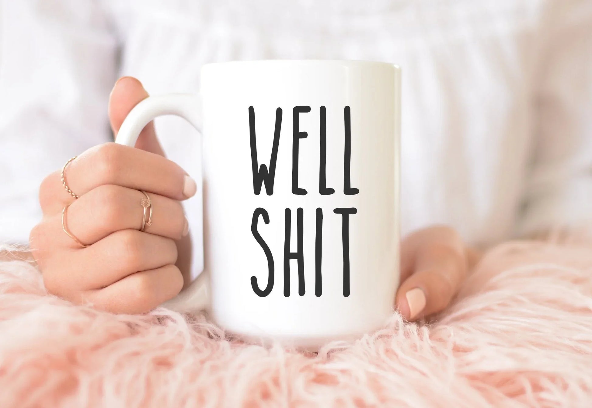Well Shit Mug – Funny Sarcastic Coffee Cup with Swear Words | Bold Gift for Real Moms, Friends, or Coworkers - Zazations