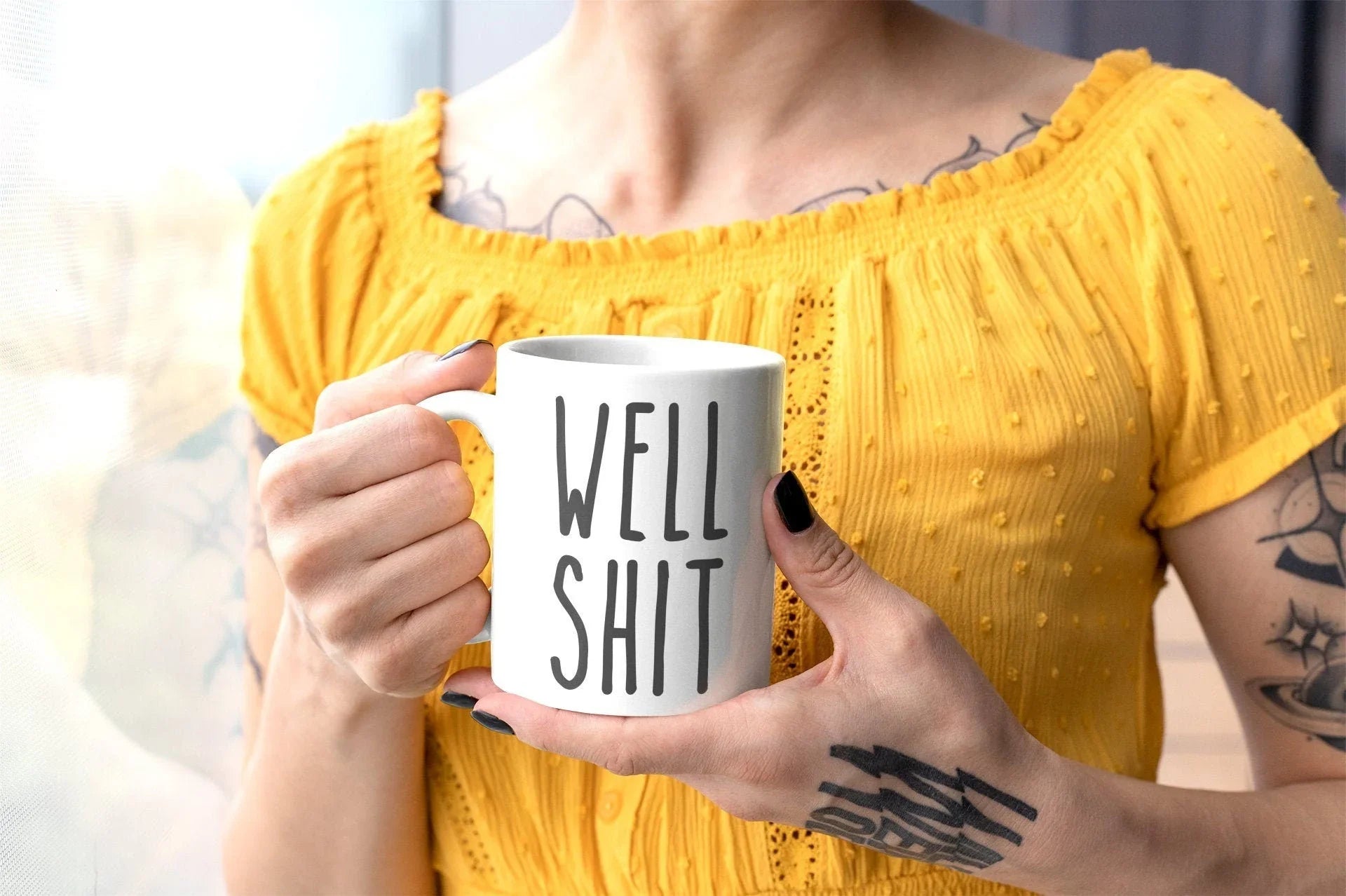 Well Shit Mug – Funny Sarcastic Coffee Cup with Swear Words | Bold Gift for Real Moms, Friends, or Coworkers - Zazations