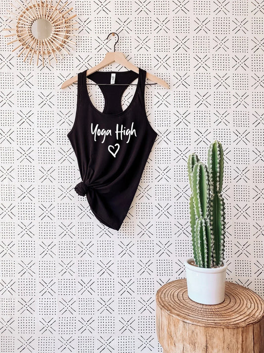 Yoga High Next Level Tank Top – Funny Yoga Shirt for Women - Zazations