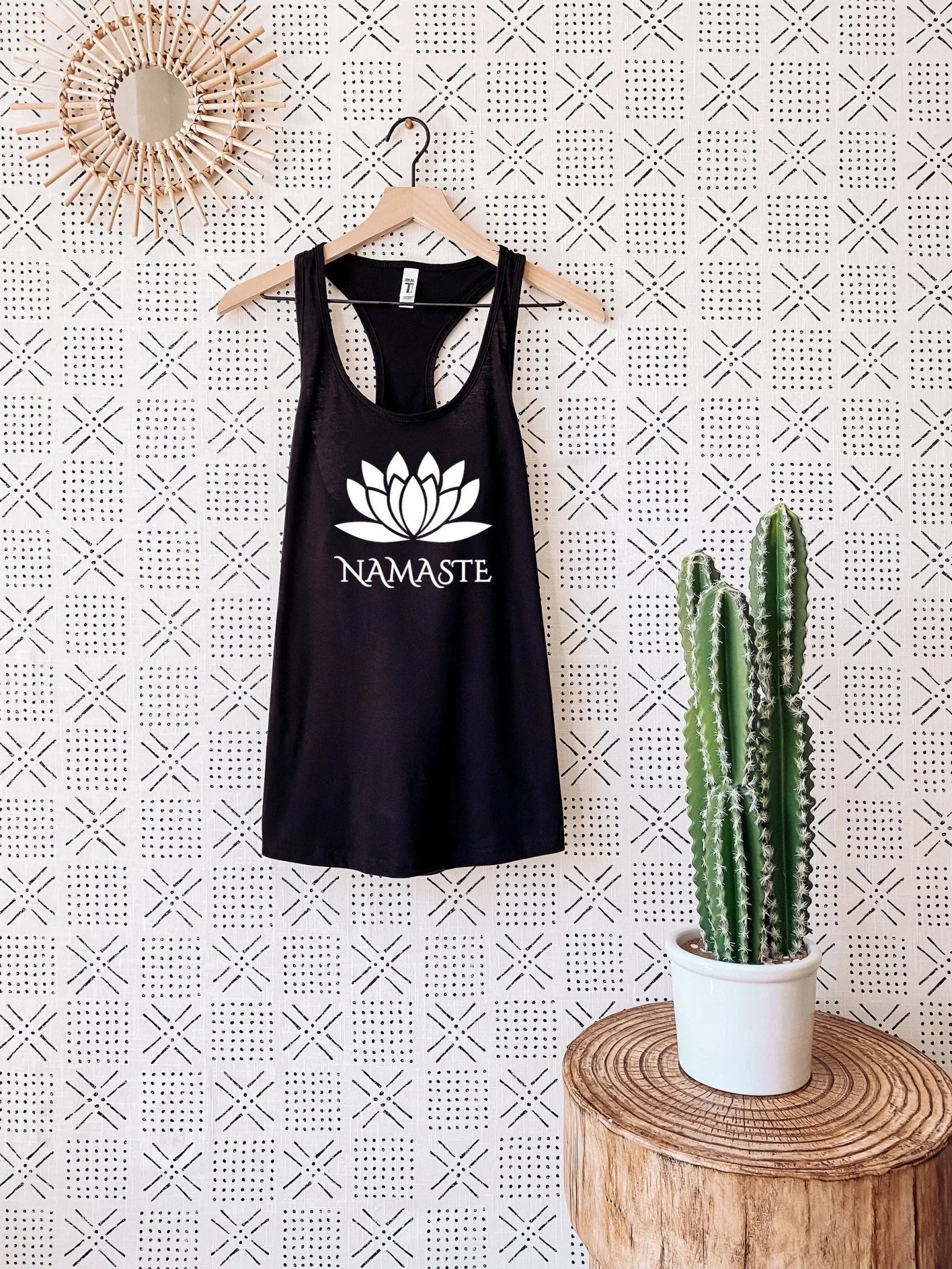 Namaste Lotus Tank Top – Funny Yoga Shirt for Women - Zazations
