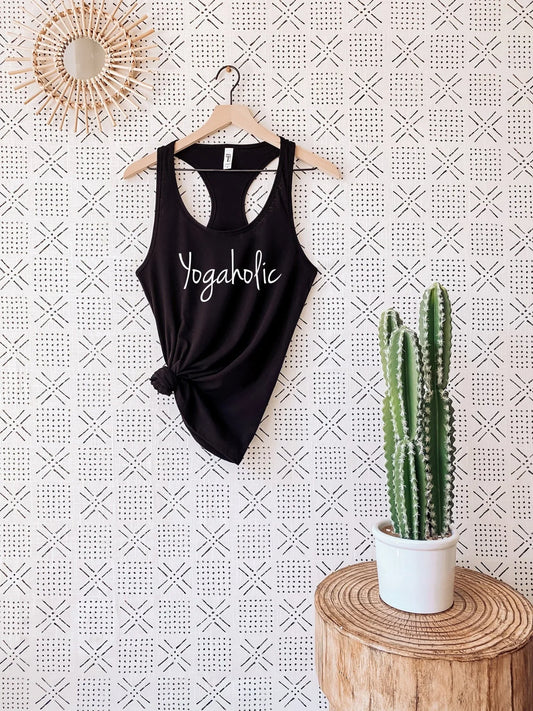 Yogaholic Funny Yoga Tank for Women – Next Level 1533 Racerback - Zazations