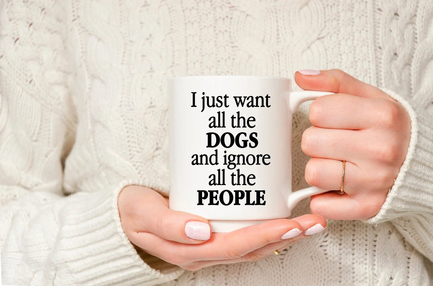 I Just Want All the Dogs and Ignore All the People Mug – Funny Dog Lover Gift - Zazations