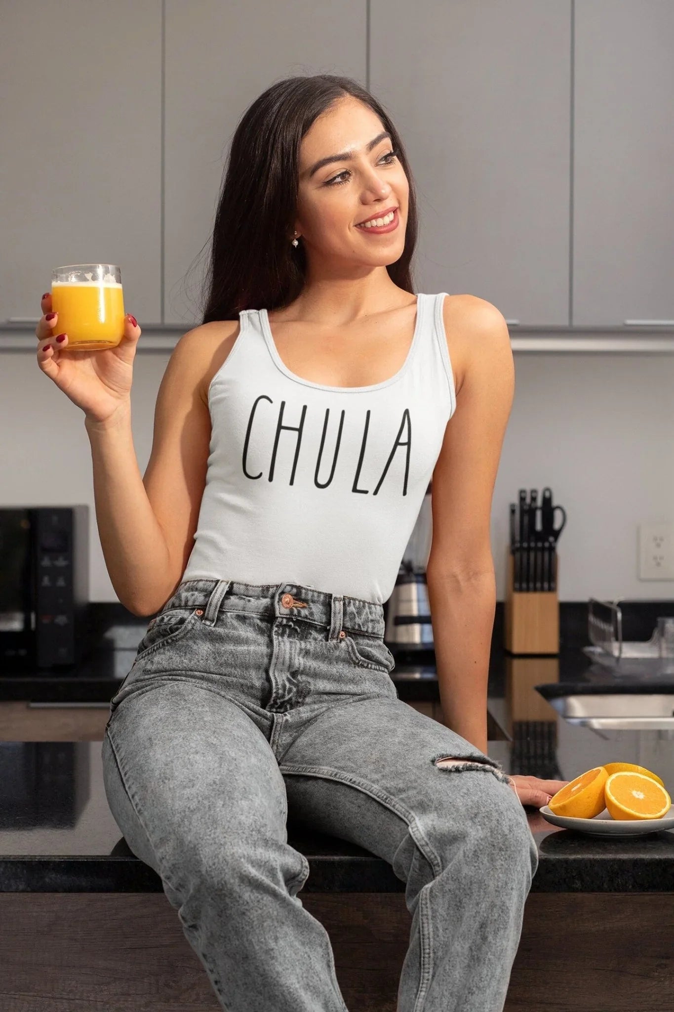 Chula Tank Top – Funny Latina Graphic Tee for Women - Zazations
