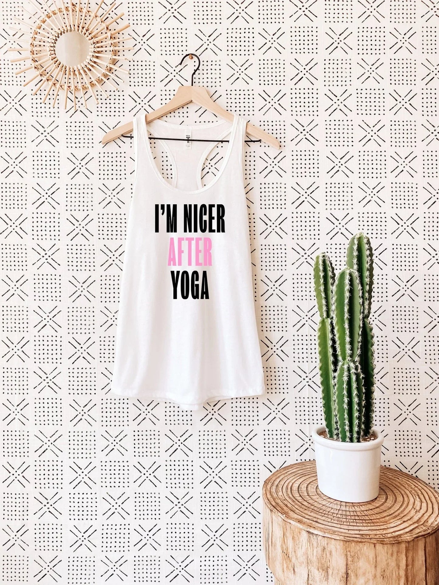 I’m Nicer After Yoga Tank – Funny Women’s Workout Shirt - Zazations