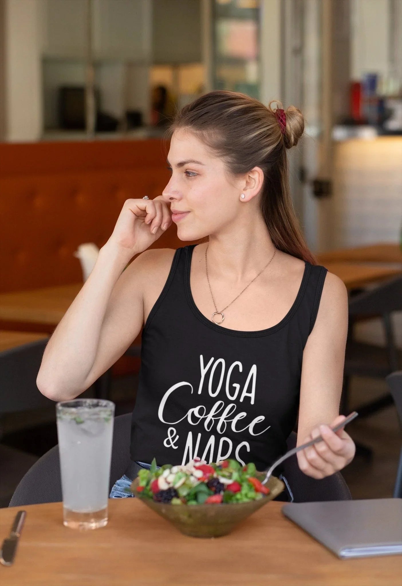 Yoga, Coffee, and Naps – Funny Next Yoga Tank Top for Women - Zazations