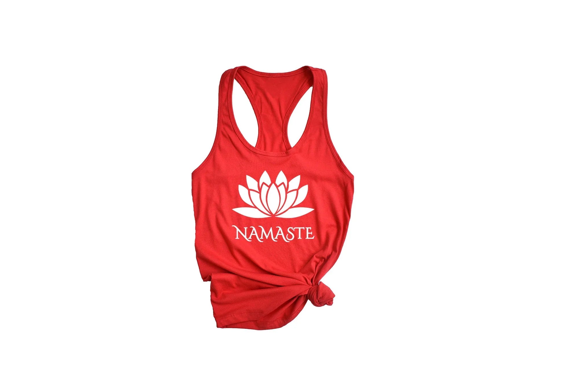 Namaste Lotus Tank Top – Funny Yoga Shirt for Women - Zazations
