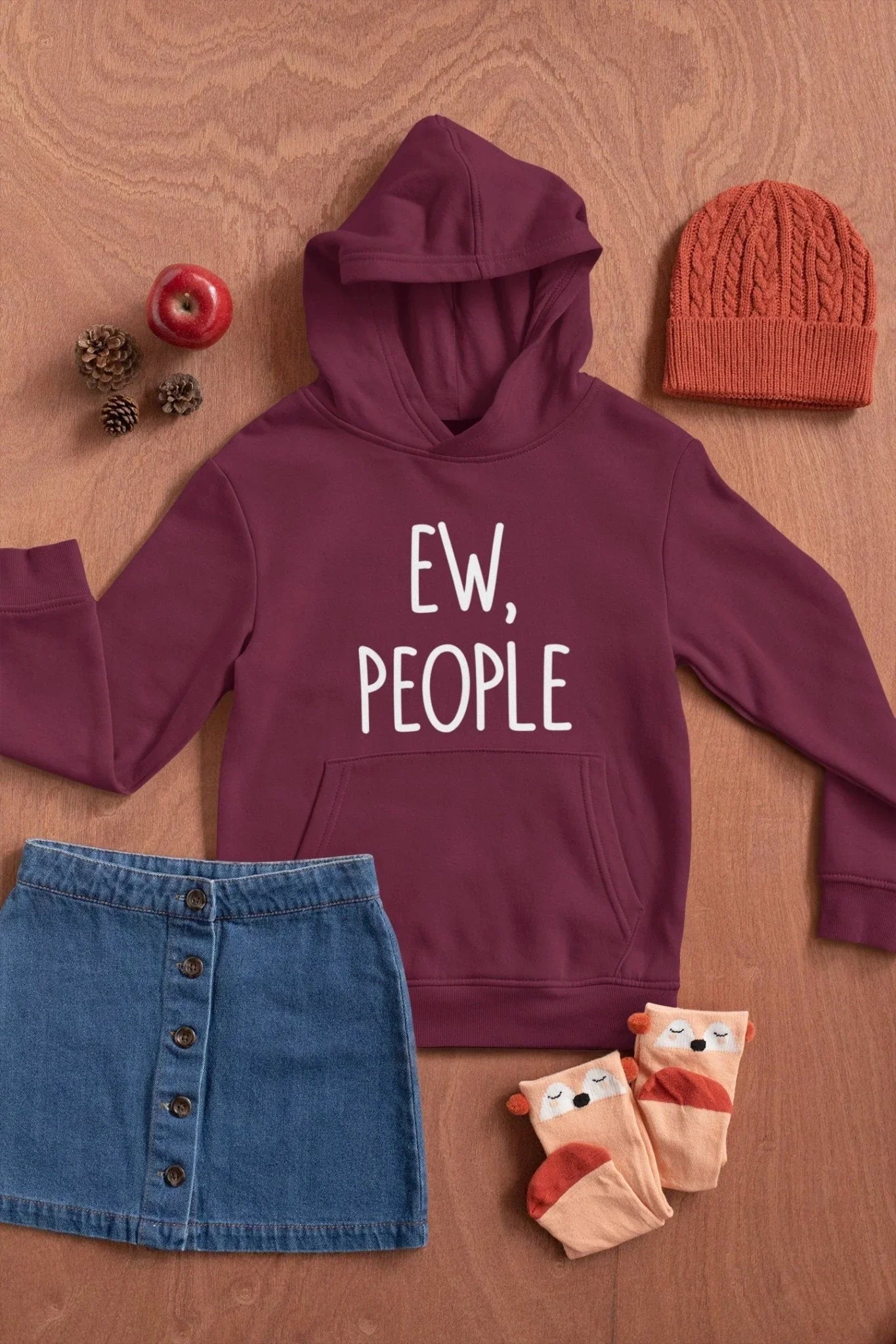 Ew People Hoodie – Funny Unisex Hoodie for Introverts & Anti-Social Vibes - Zazations