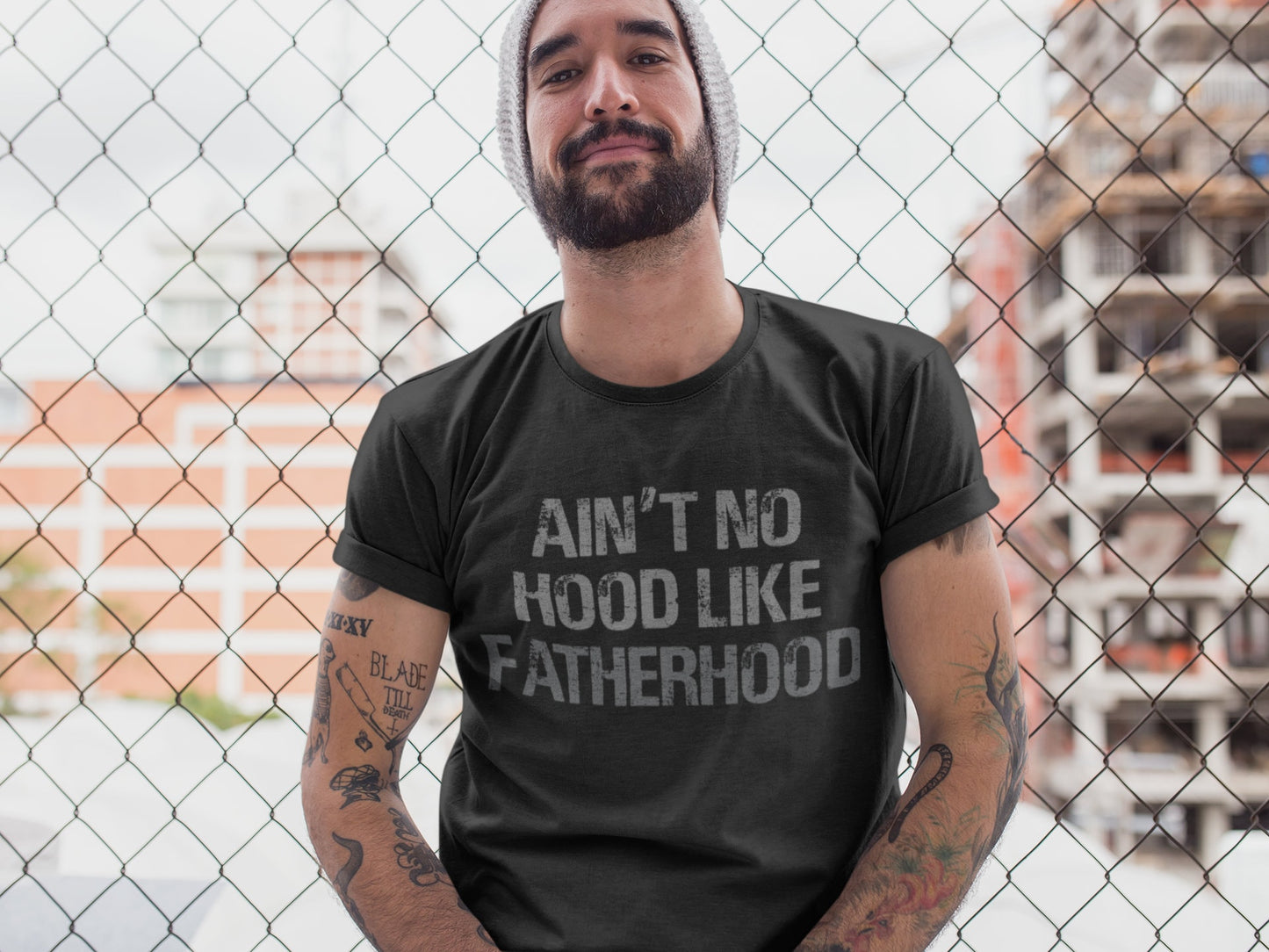 Ain’t No Hood Like Fatherhood Shirt – Funny Father’s Day Tee - by Zazations
