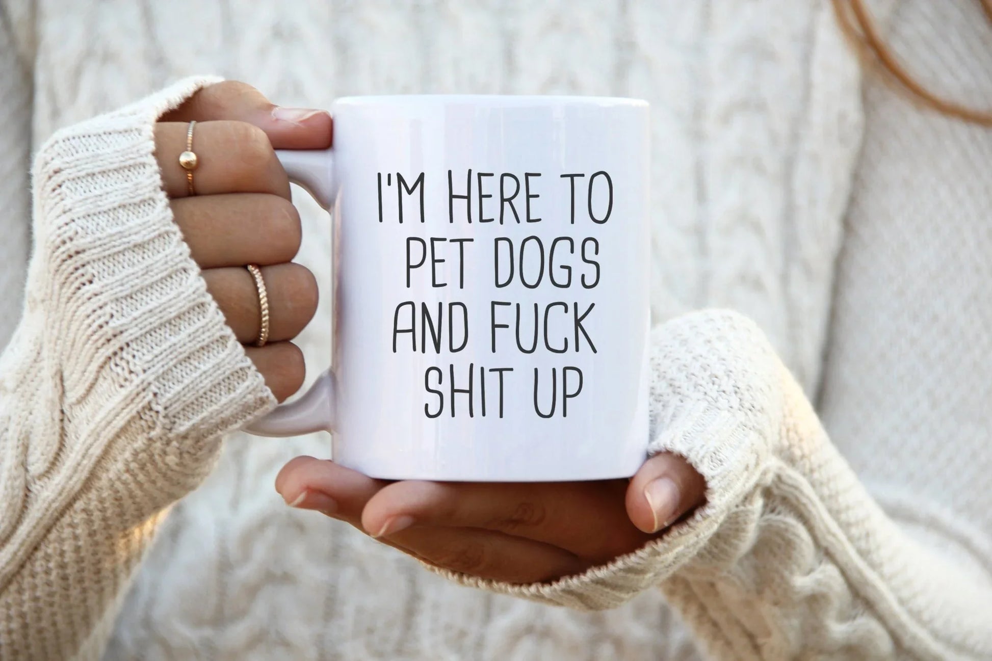 I’m Here to Pet Dogs and Fuck Things Up Mug – Funny Dog Lover Gift - Zazations