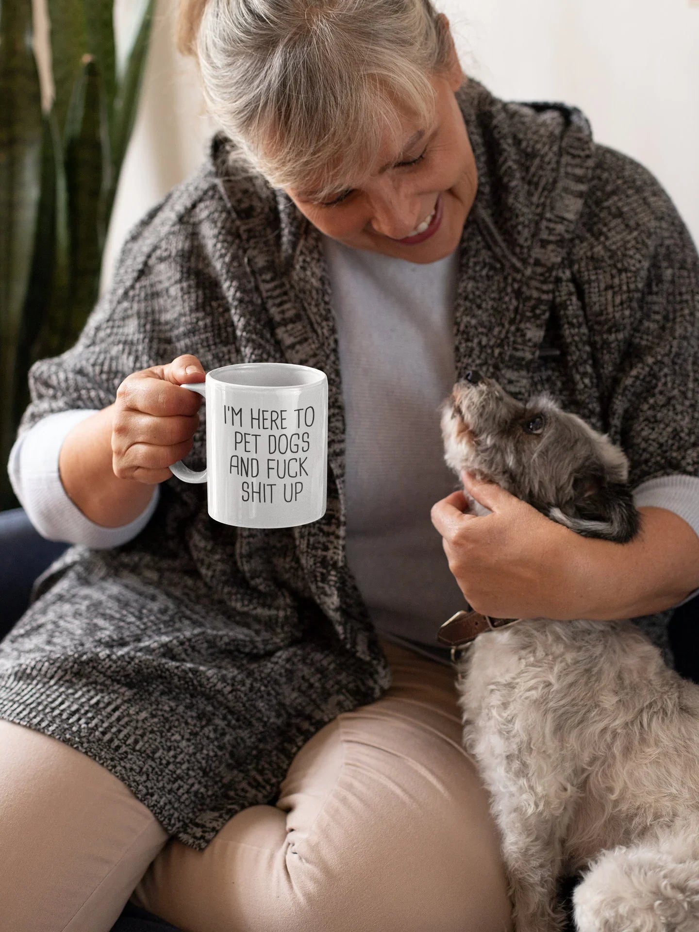 I’m Here to Pet Dogs and Fuck Things Up Mug – Funny Dog Lover Gift - Zazations