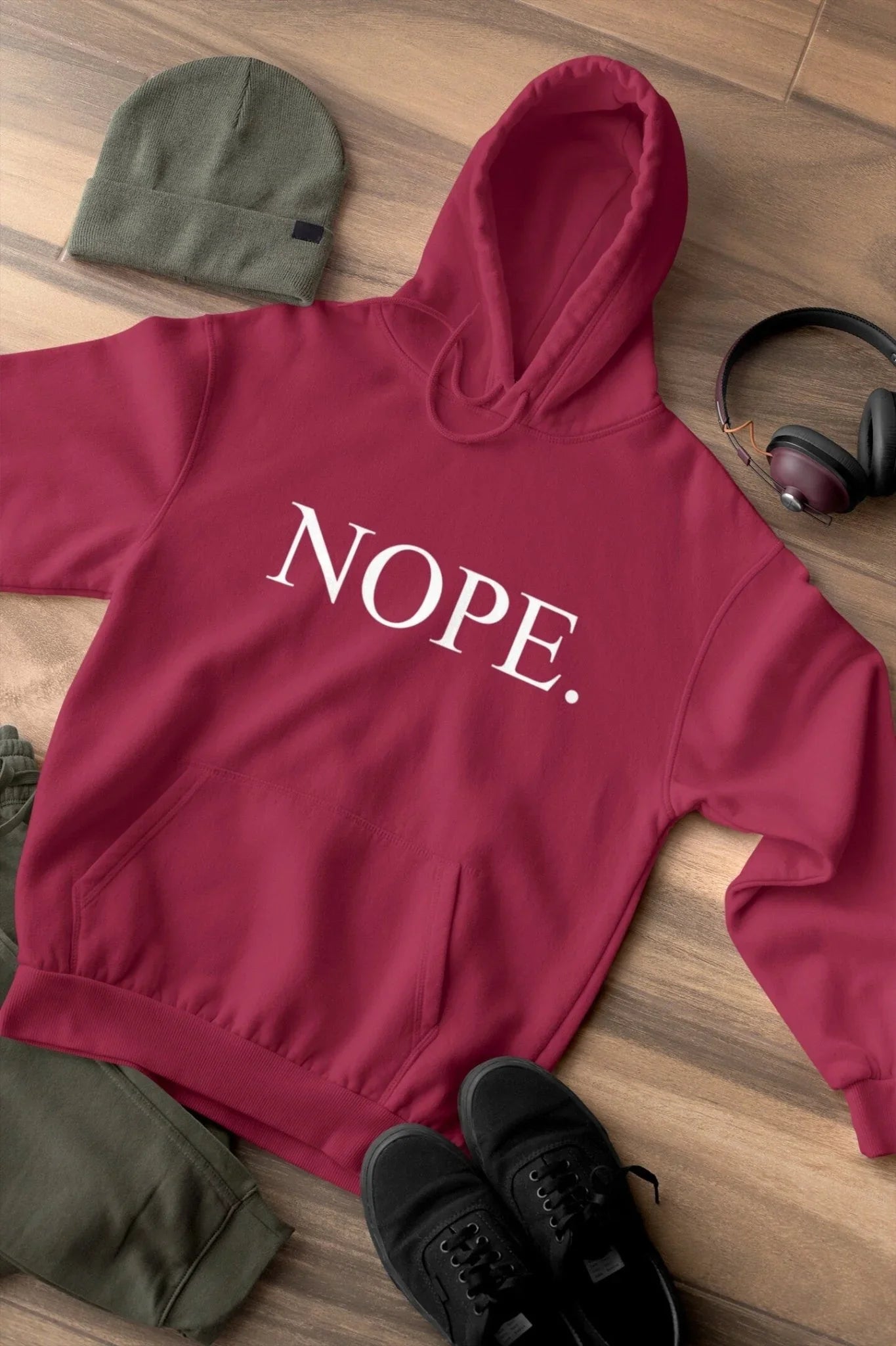 Nope Hoodie – Funny Attitude Unisex Hoodie for Everyday Sarcasm - Zazations