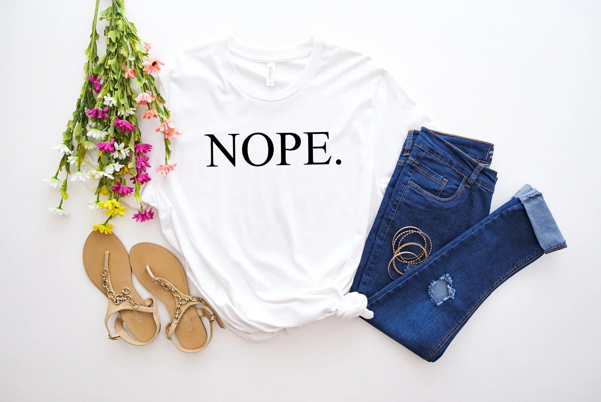 Nope T-Shirt – Funny Sarcastic Cotton Tee - Zazations