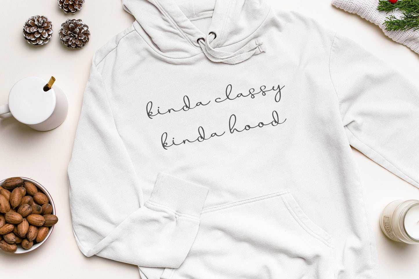Sudadera con capucha tipo capucha, un poco elegante