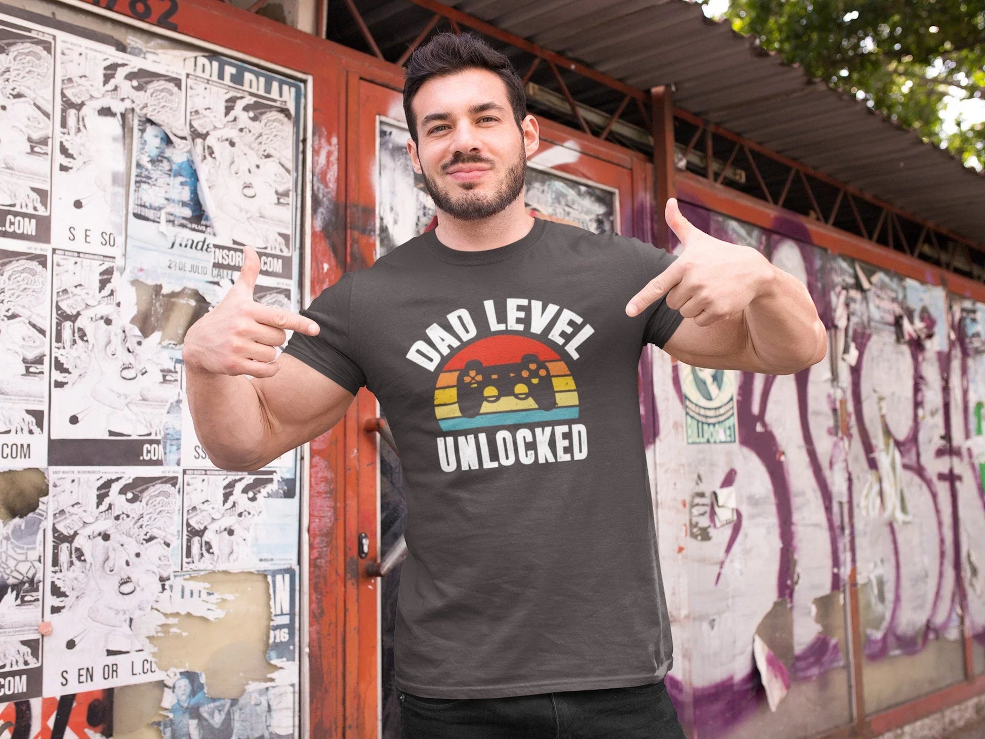 Dad Level Unlocked Shirt – Funny New Dad Gamer Tee - Zazations