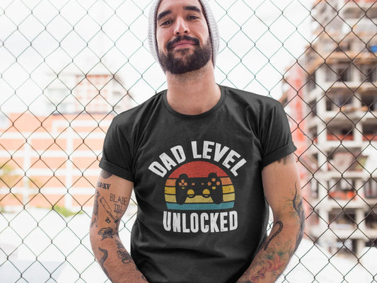 Dad Level Unlocked Shirt – Funny New Dad Gamer Tee - Zazations