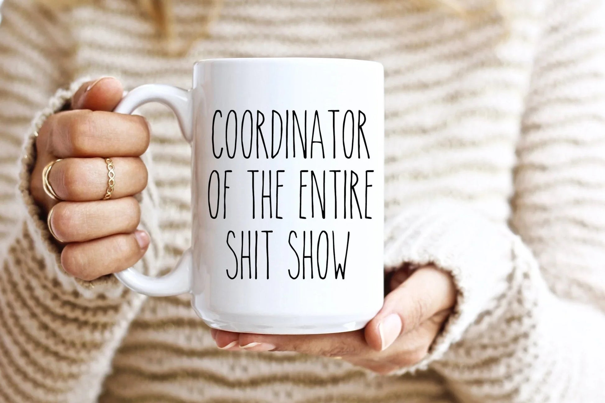 Coordinator of the Entire Shit Show Coffee Mug – Funny Ceramic Cup for Moms - Zazations