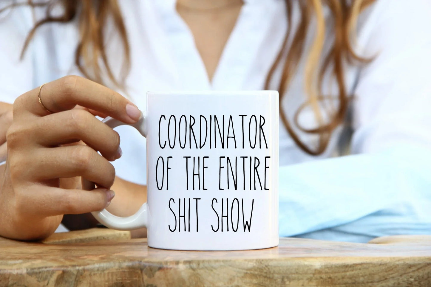 Coordinator of the Entire Shit Show Coffee Mug – Funny Ceramic Cup for Moms - Zazations