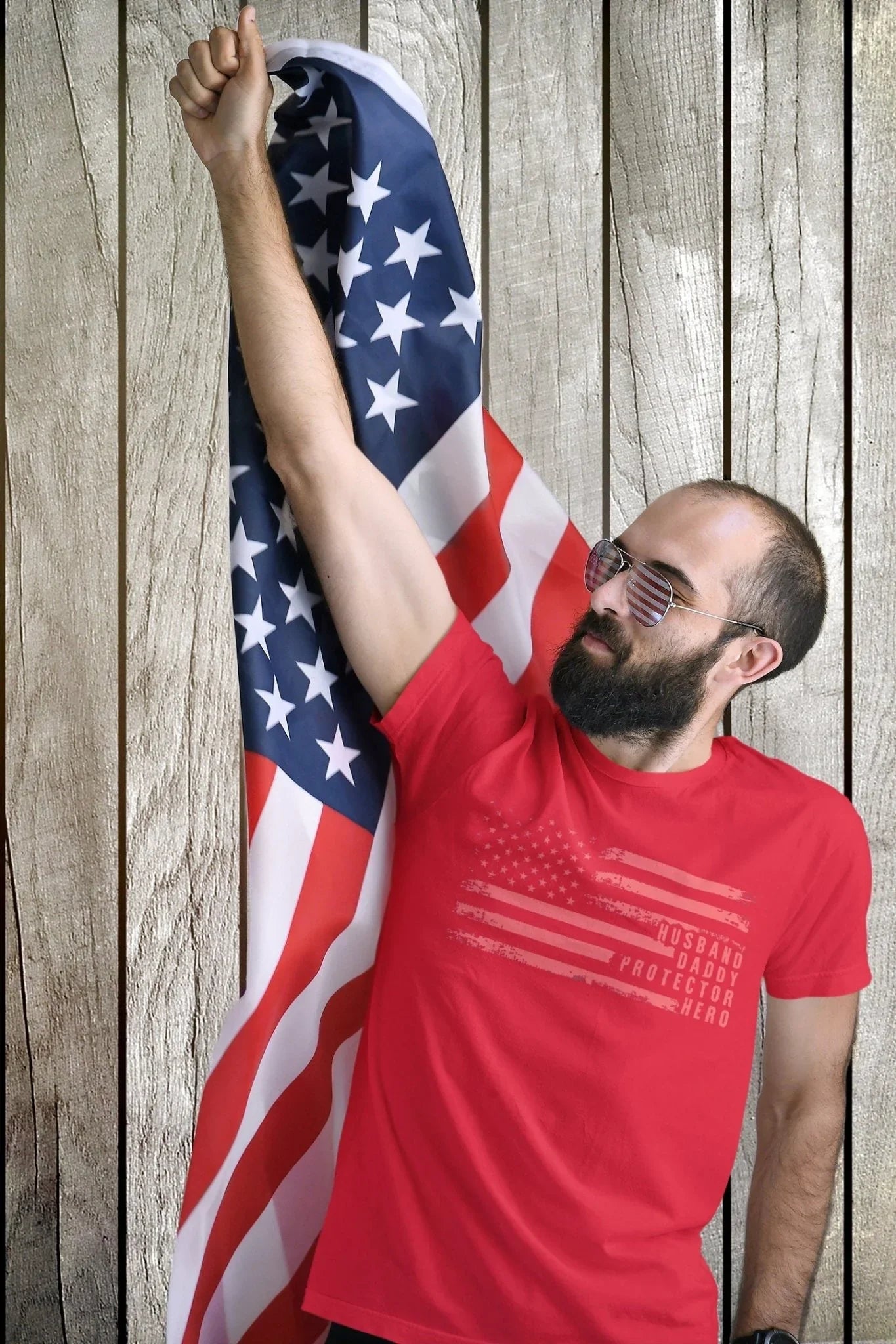 Husband. Daddy. Protector. Hero. Shirt – Patriotic Dad Tee - Zazations