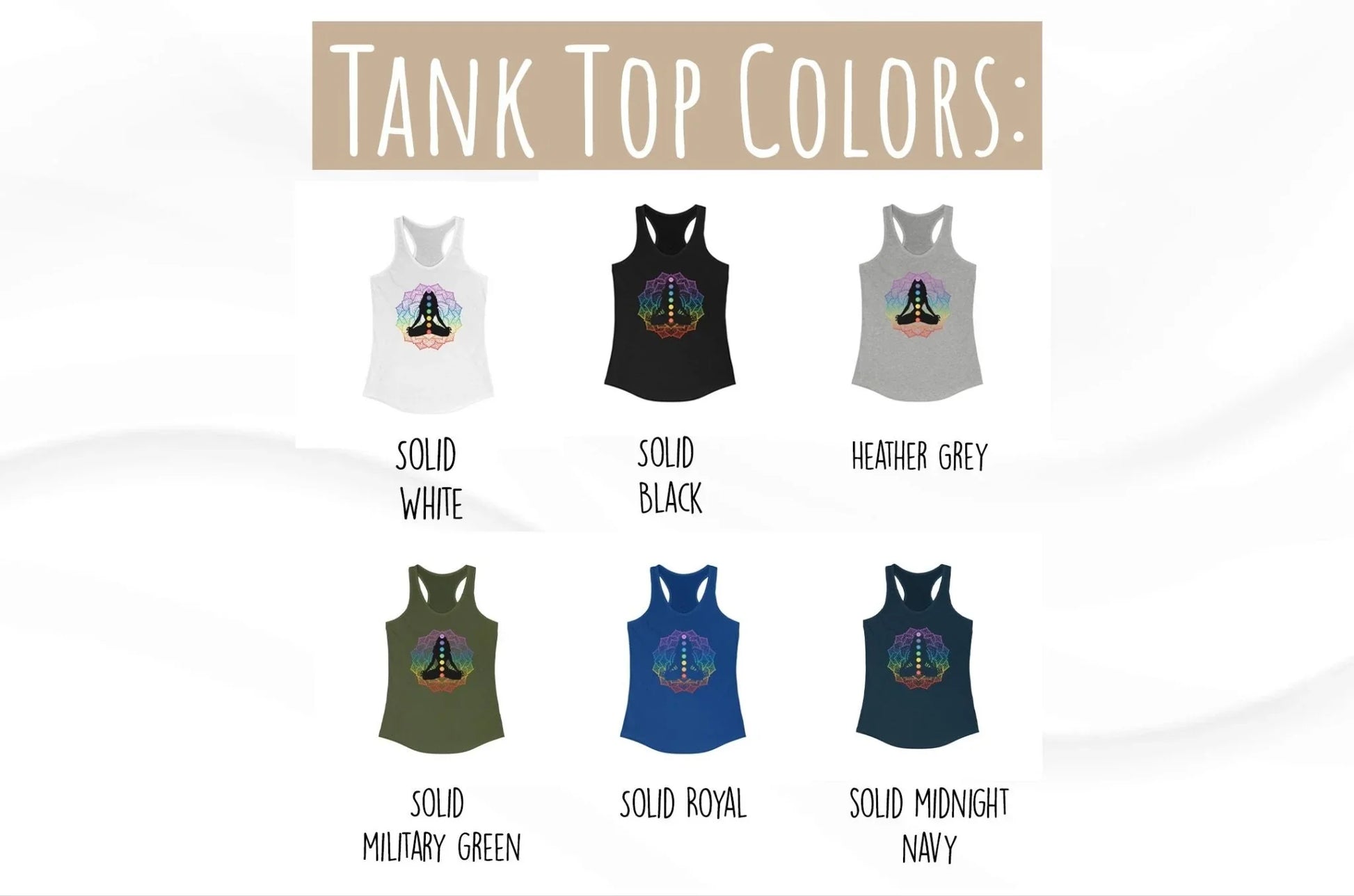 Seven Chakras Yoga Tank Top Shirt - Zazations