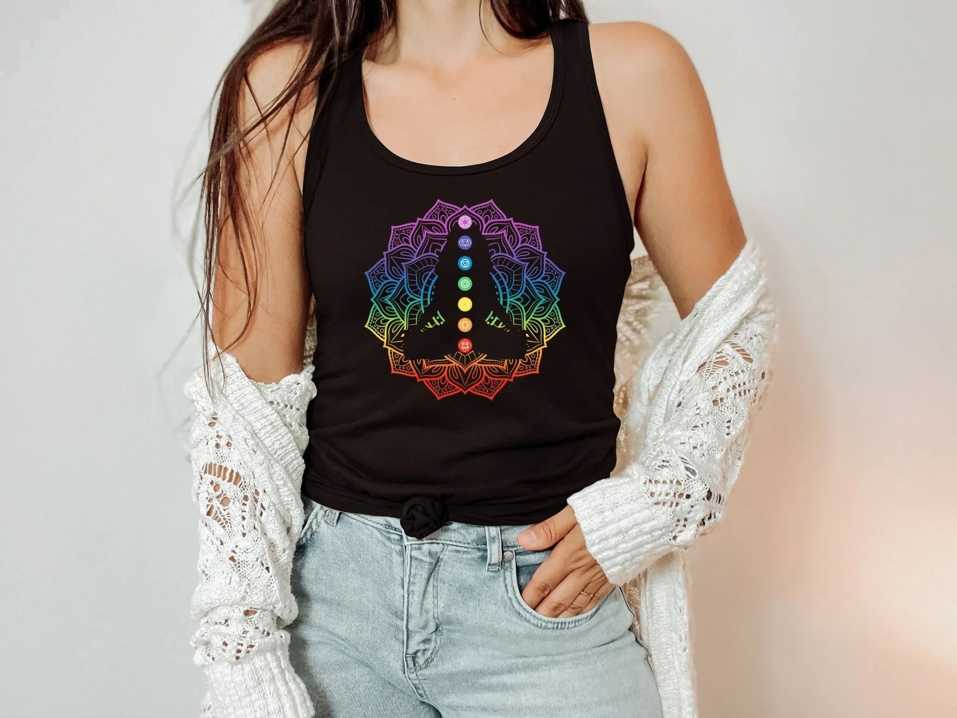 Seven Chakras Yoga Tank Top Shirt - Zazations