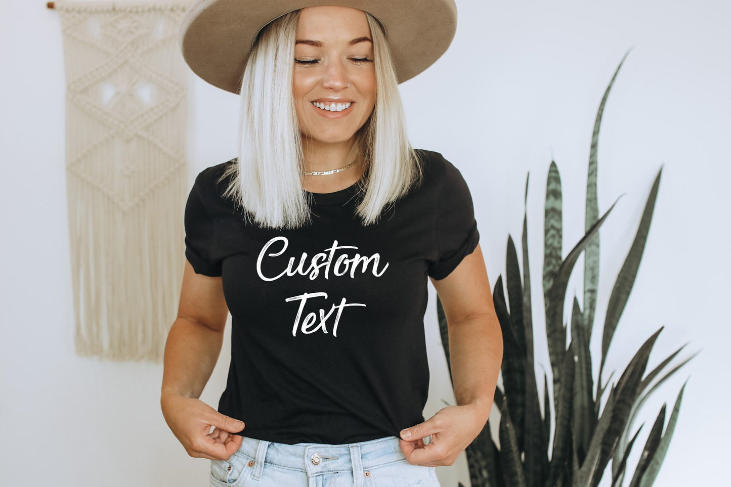 Camiseta con texto personalizado