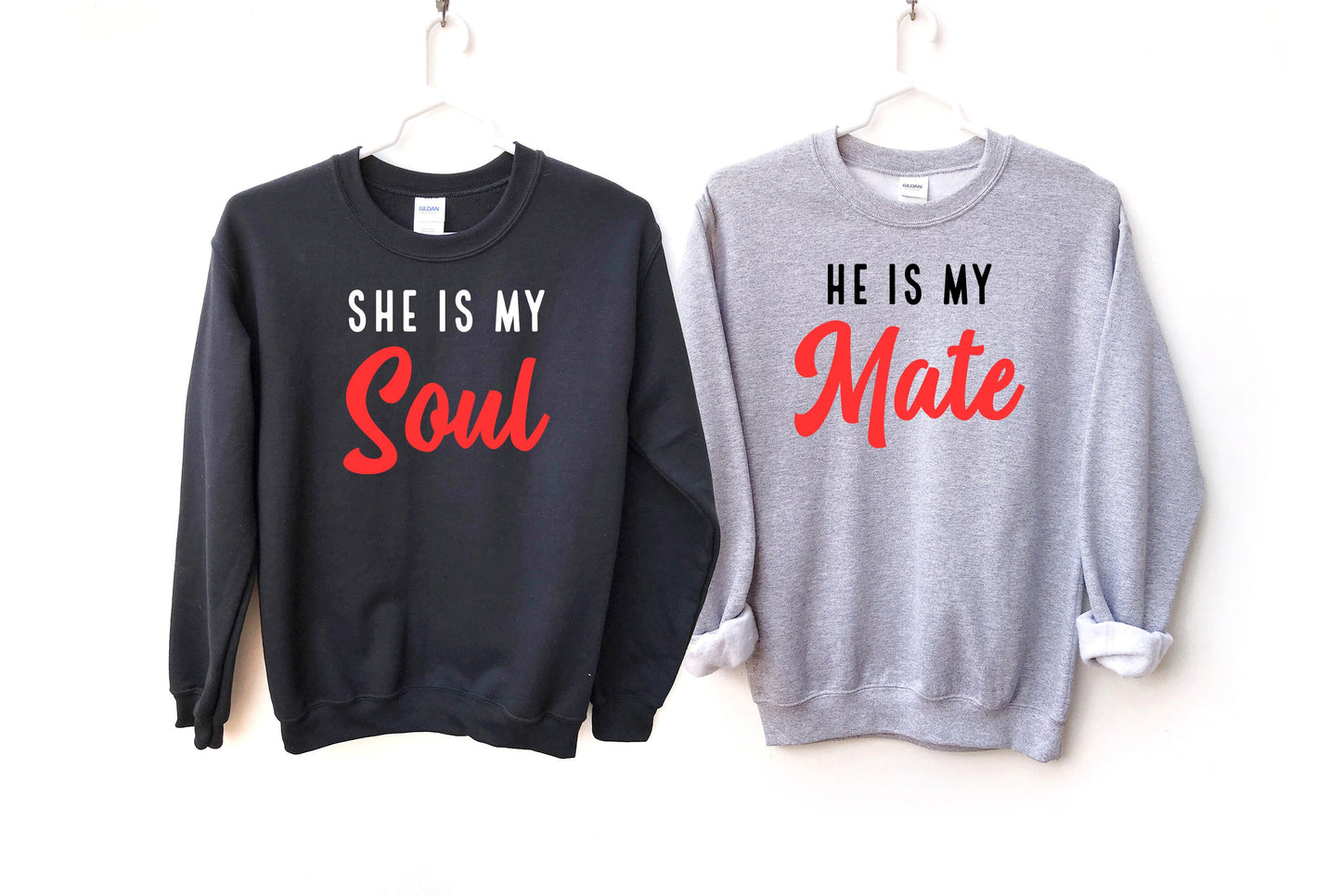 Ella es mi alma / Él es mi compañero – Sudadera a juego para parejas