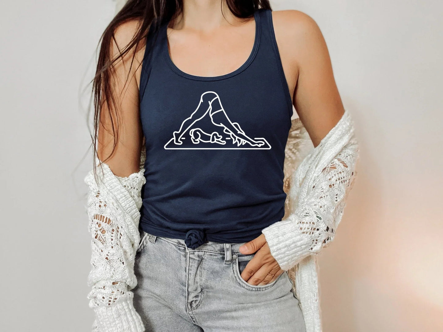 Downward Facing Dog Tank Top – Funny Yoga Tank for Dog & Yoga Lovers - Zazations