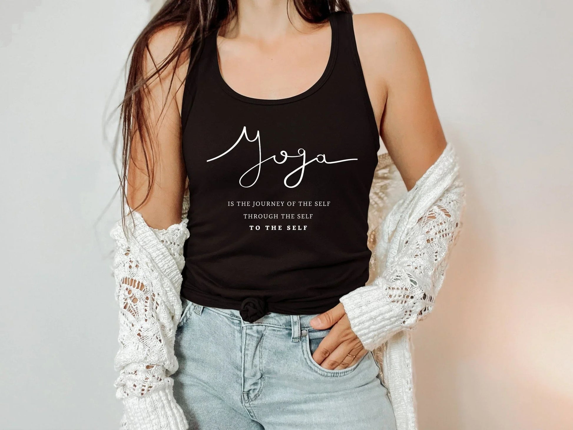 Yoga To The Self Next Level 1533 Tank Top – Inspirational Yoga Shirt - Zazations