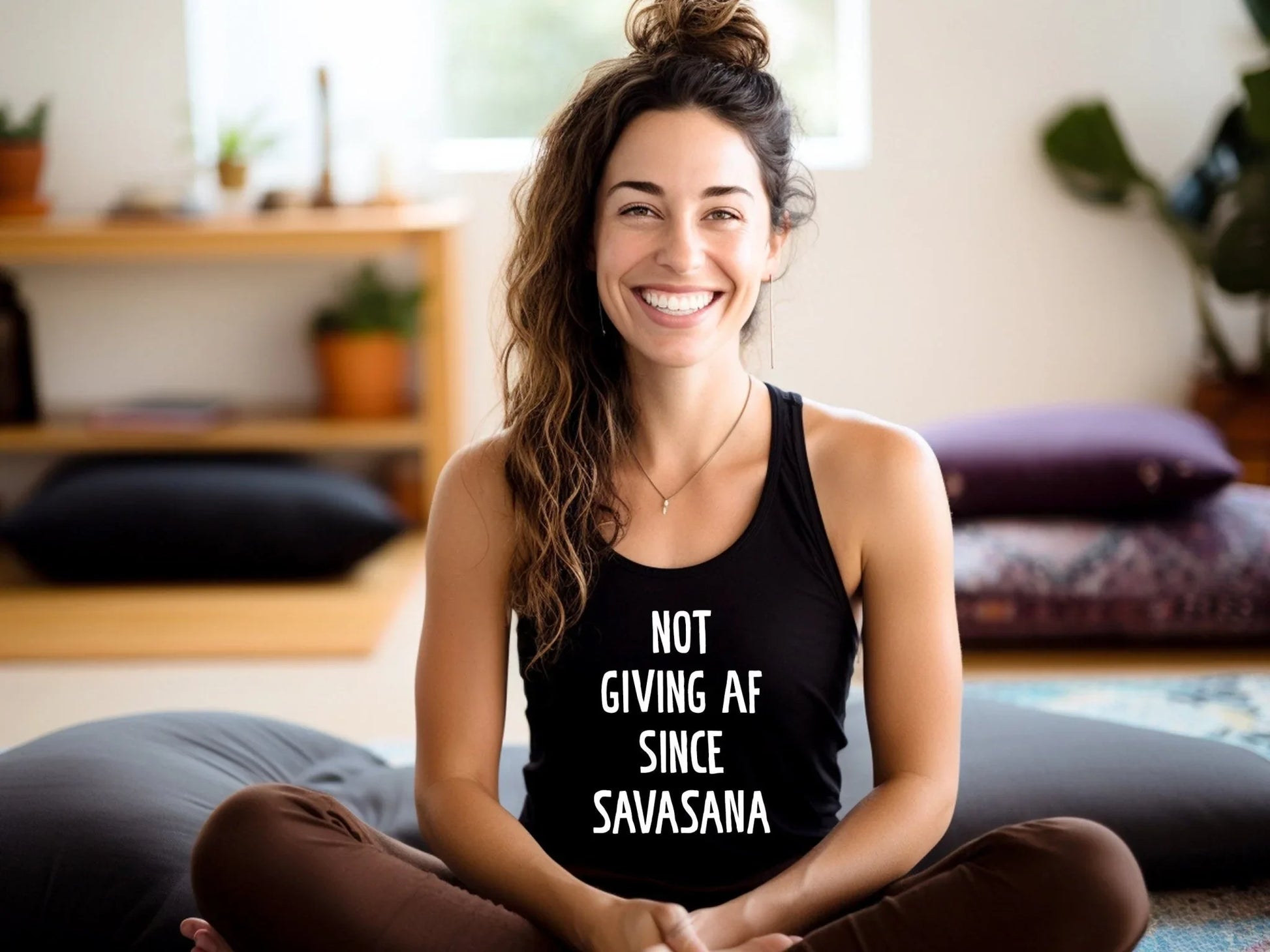 Not Giving AF Since Savasana Women’s Next Level Yoga Tank – Funny Yoga Gift - Zazations