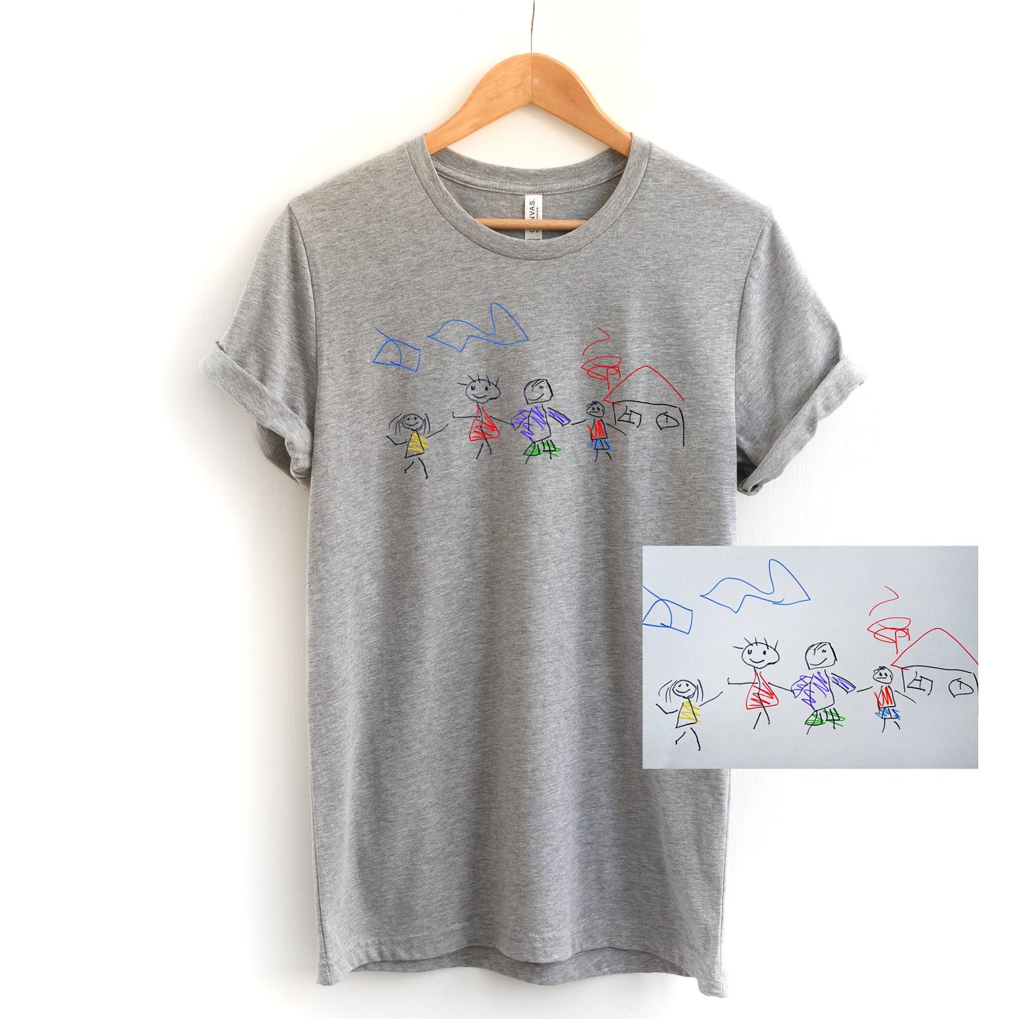 Camisa personalizada para papá con dibujo infantil