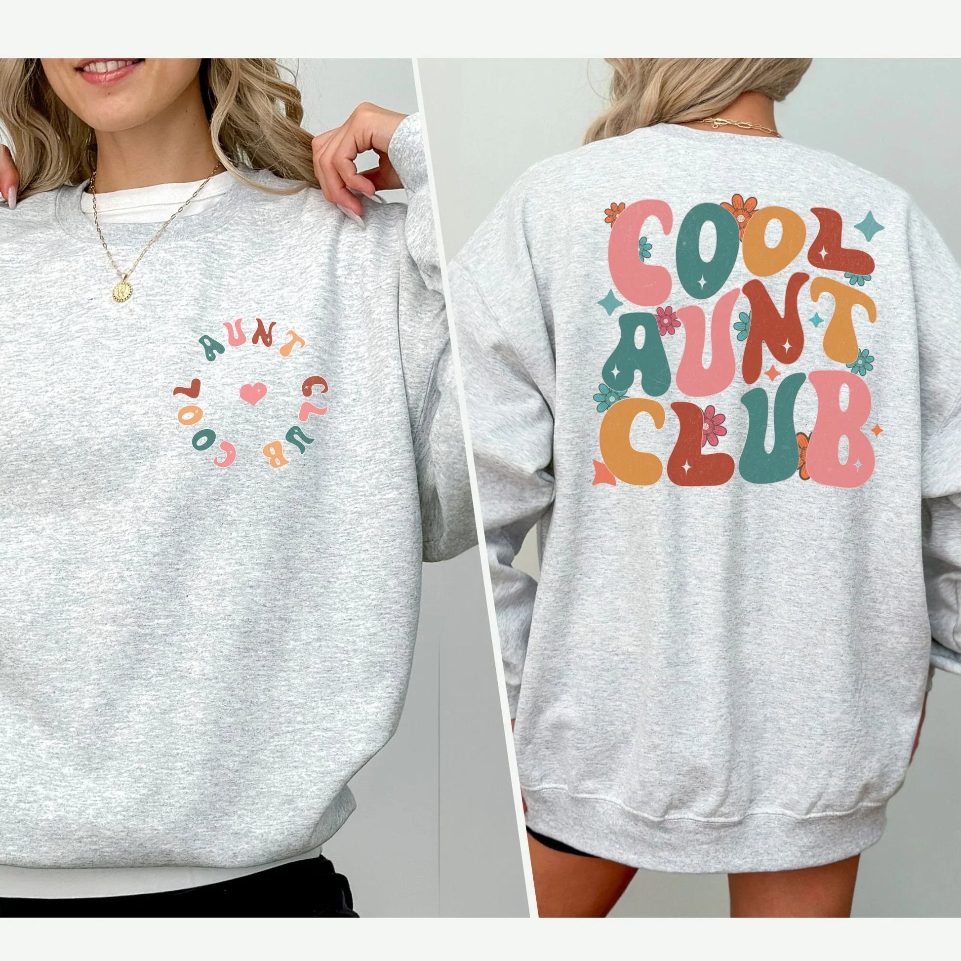 Cool Aunt Club Sweatshirt & Hoodie – Funny Retro Auntie Gift - Zazations