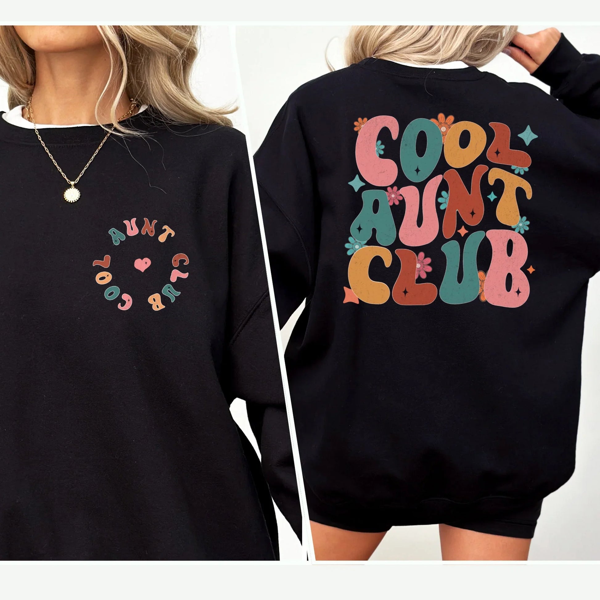 Cool Aunt Club Sweatshirt & Hoodie – Funny Retro Auntie Gift - Zazations