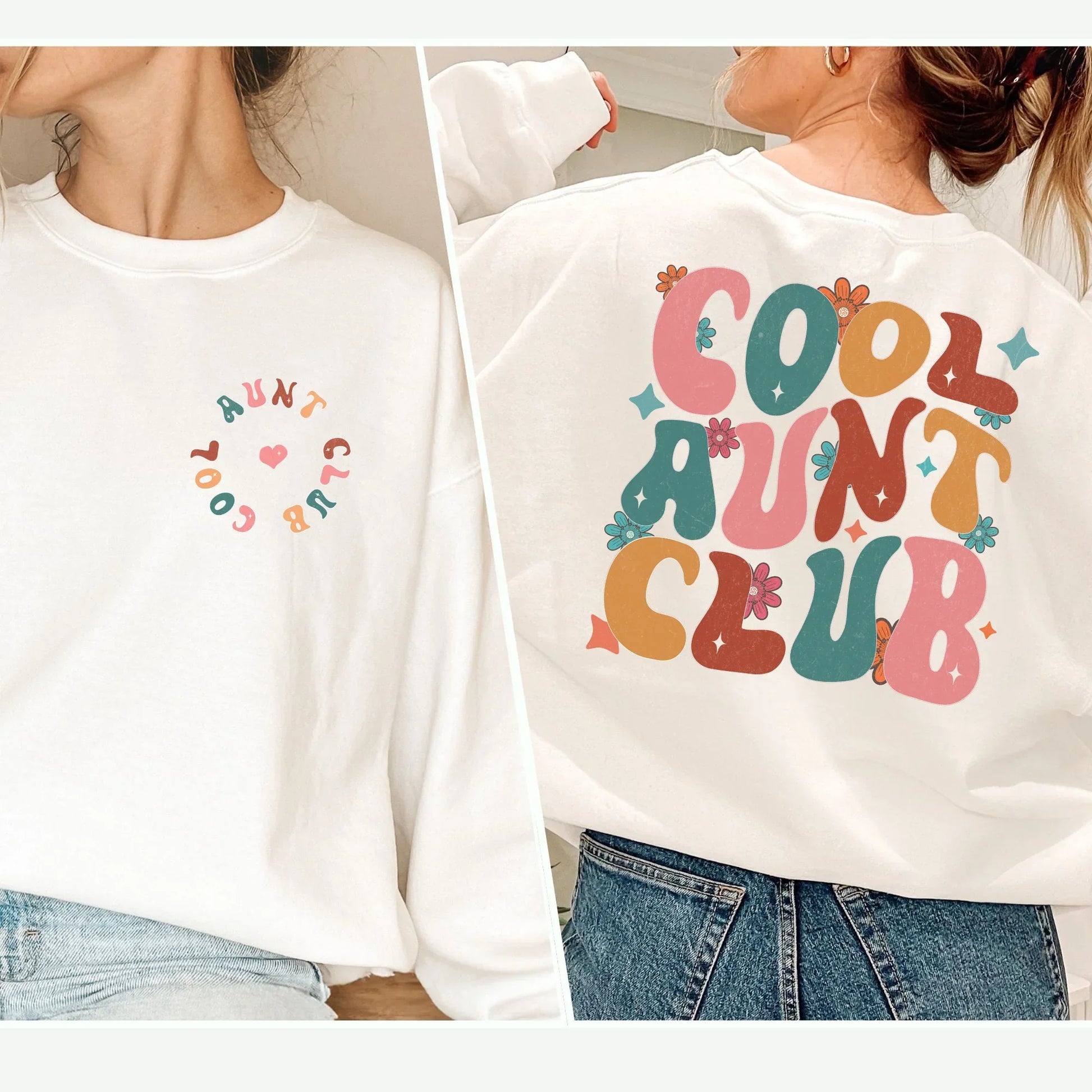 Cool Aunt Club Sweatshirt & Hoodie – Funny Retro Auntie Gift - Zazations