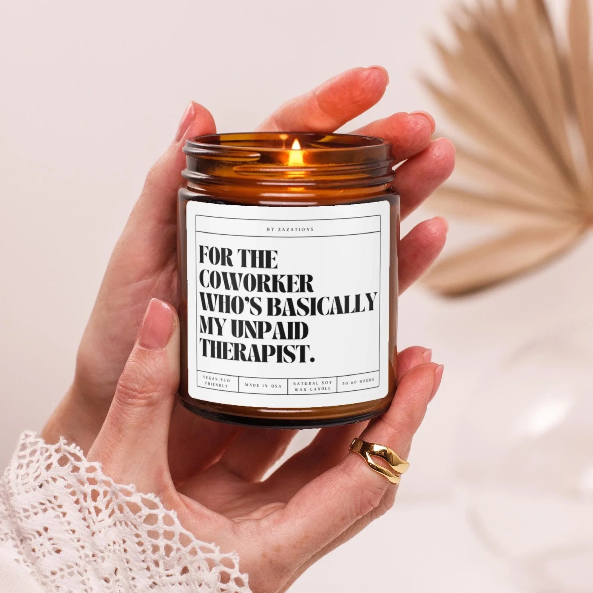Unpaid Therapist Candle – Funny Soy Candle Gift for Coworkers - Zazations
