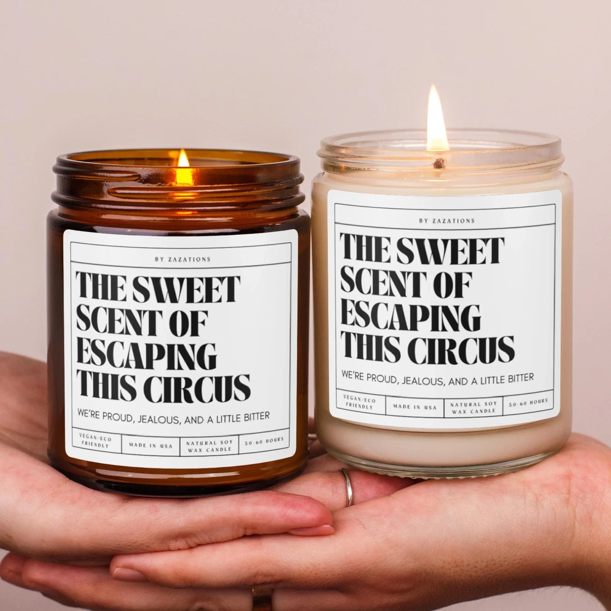 The Sweet Scent of Escaping This Circus Candle – Funny Soy Candle - Zazations