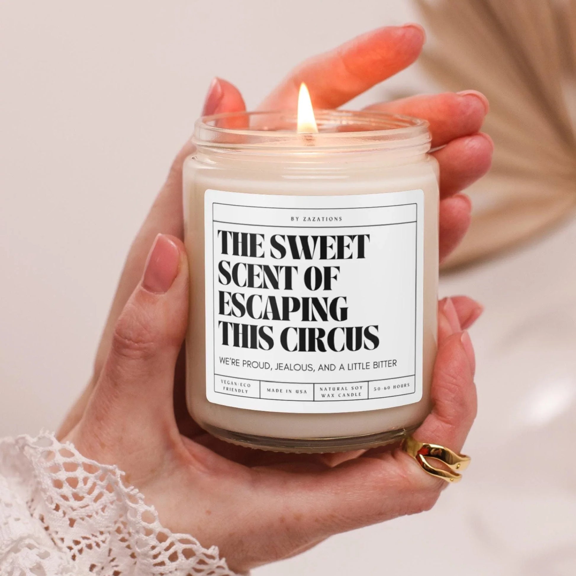 The Sweet Scent of Escaping This Circus Candle – Funny Soy Candle - Zazations