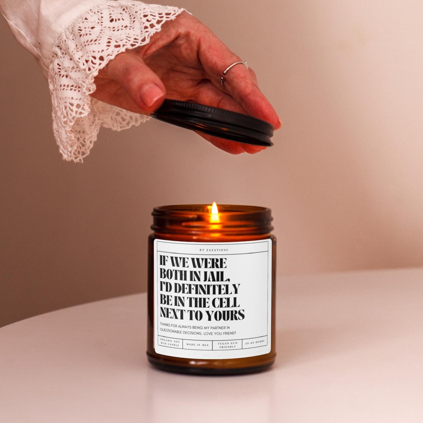 Vela "Si ambos estuviéramos en la cárcel" - Vela de regalo para el mejor amigo