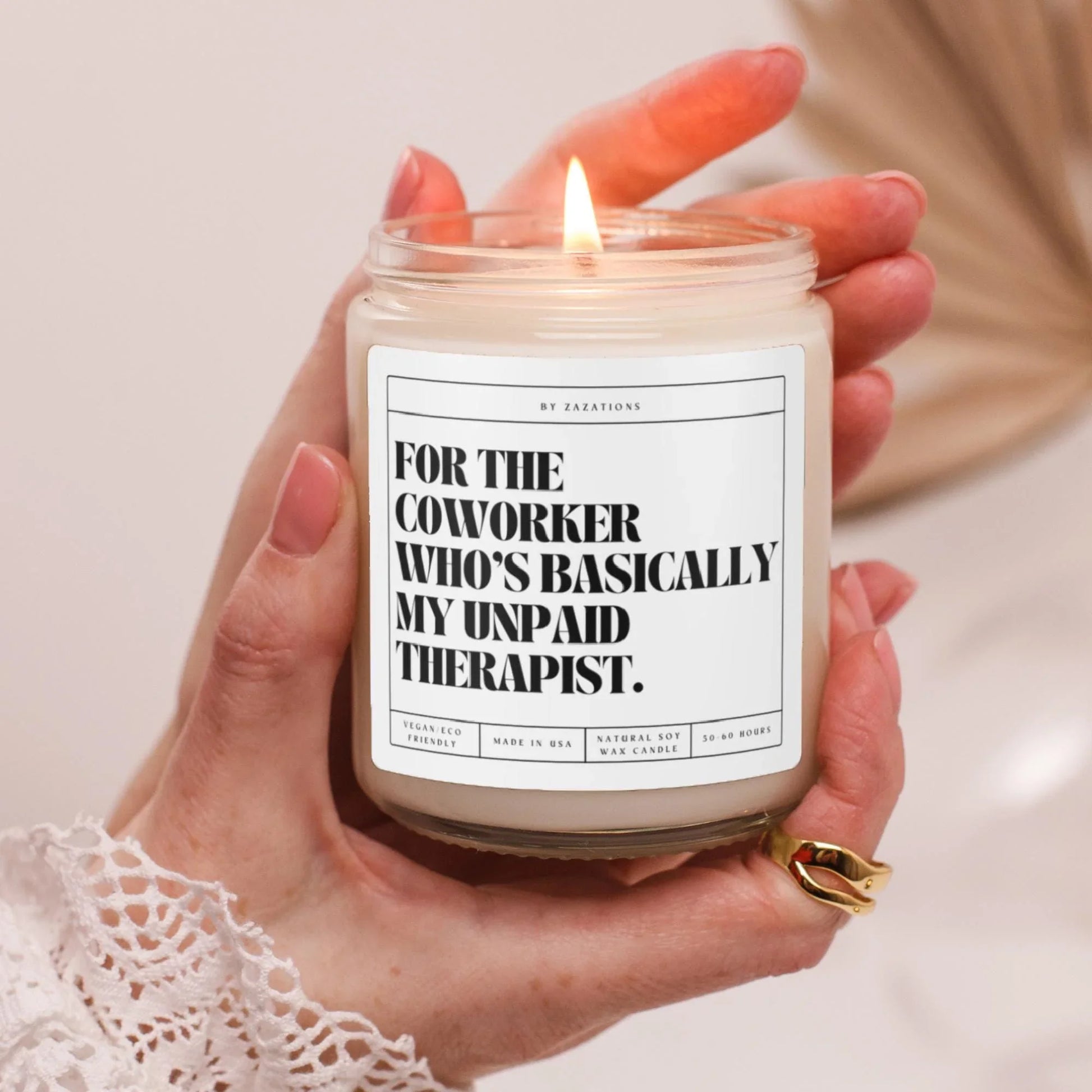 Unpaid Therapist Candle – Funny Soy Candle Gift for Coworkers - Zazations